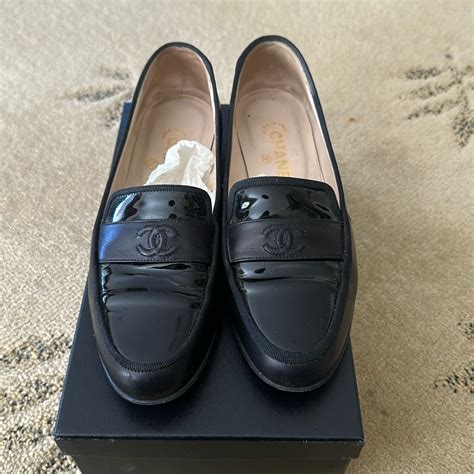 replica chanel loafers|chanel moccasin loafers black.